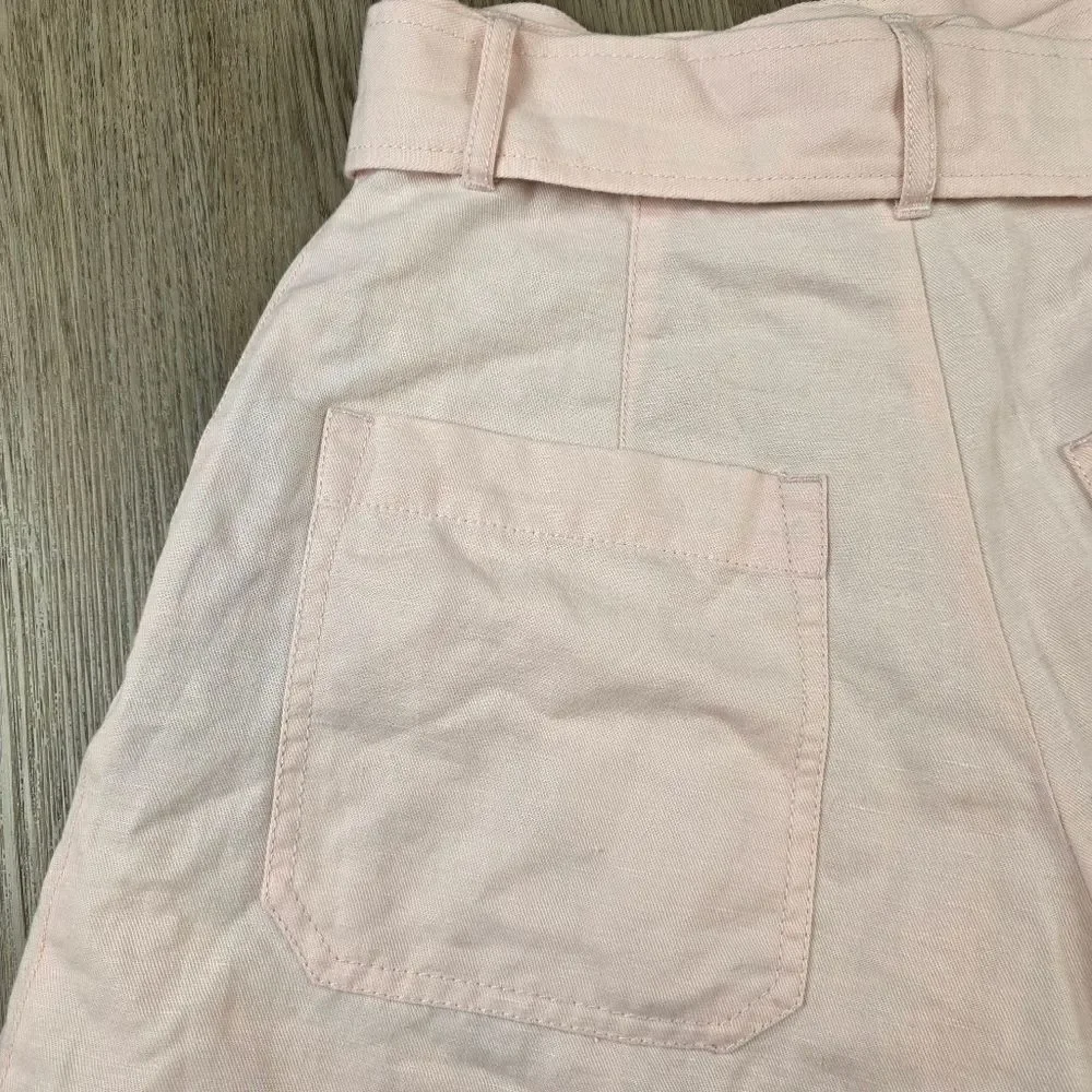 La Vie Rebecca Taylor Linen Blend Cloud Shorts Size 26